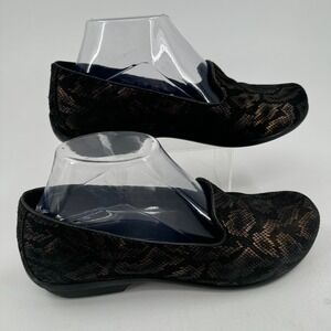 Dansko Olivia Shoes WOMENS Black Snakeskin Metallic Design Slip On 7.5-8 EUR 38